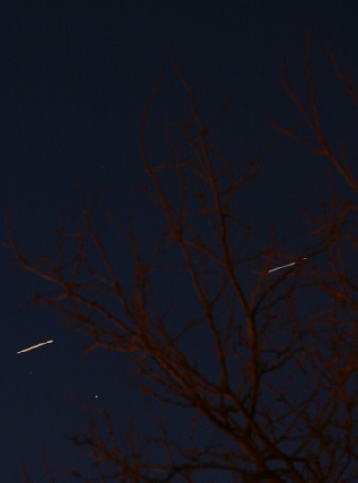 ISS and Space Shuttle Discovery on March 7, 2011 over Burlington